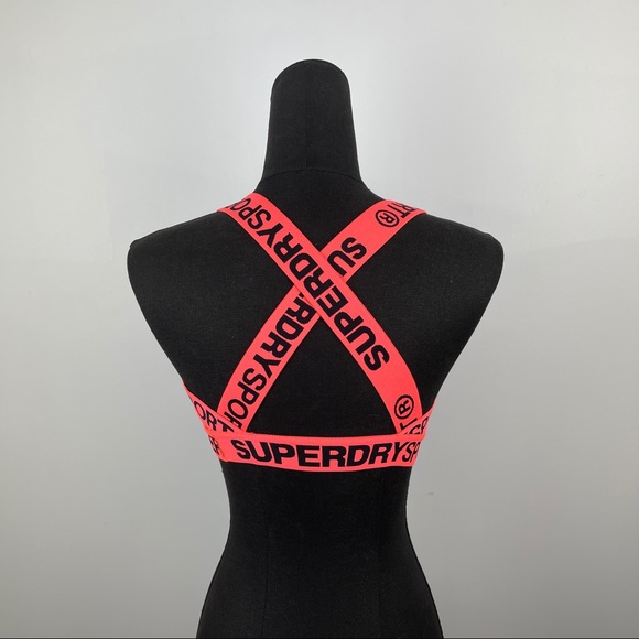 SUPERDRY Sport Neon Orange Sports Bra XS - Picture 6 of 16